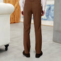 MTM Custom Men's Dark Brown 100% Cotton Slacks Casual Loose-Fitting and Fashionable Versatile Tailor-Made Design ODM Supply