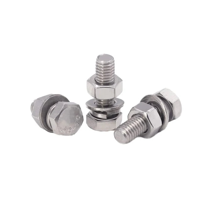 Exterior Infrastructure Fasteners 304 Stainless Steel Hex Bolt Kit with Nut and Washer Gate Public Lighting Pole Installation