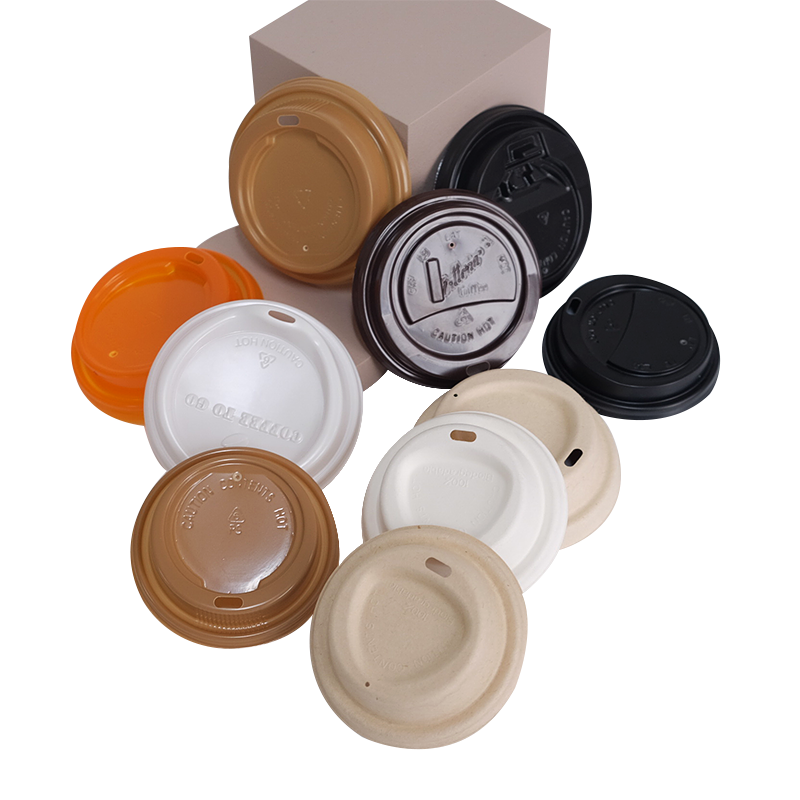 ZEROLEAKCUP Custom Disposable Non-Spill Coffee Cups with Lids (PS/PP/PULP/PET Materials)-Sipper & Spout Travel Design