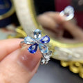 Custom 925 Sterling Silver High School Graduation College Class Pear Rings with Diamond Pearl Low MOQ Jewelry