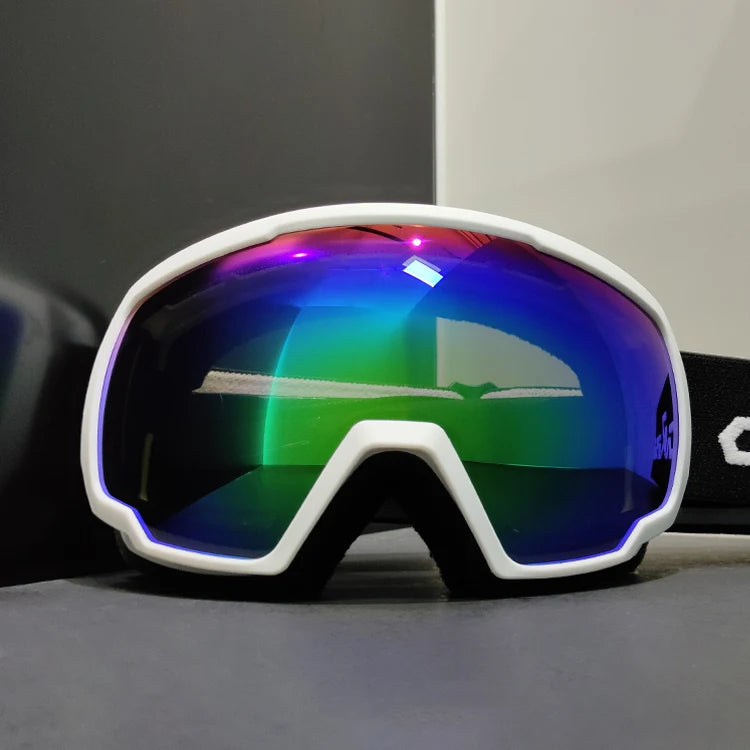 Yijia Optical Green Color Ski Eyewear Eyeglasses Ski Goggle Glasses Custom logo Anti Fog Uv protection Snowboard Snow Goggle