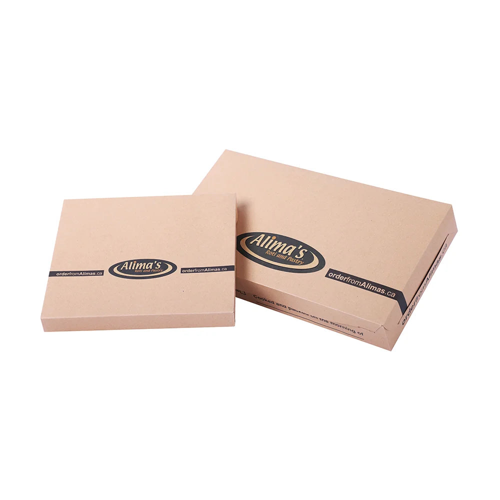 Recycled Paper Storage Box Custom Printed Disposable Brown Kraft Paper Meal Box Self Erecting Embossed Glossy Lamination