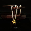 Moge Elegant Daisy Flower Choker Toggle Clasp Freshwater Pearl Necklace Dainty Natural Pearl Beads Collar Necklace for Women