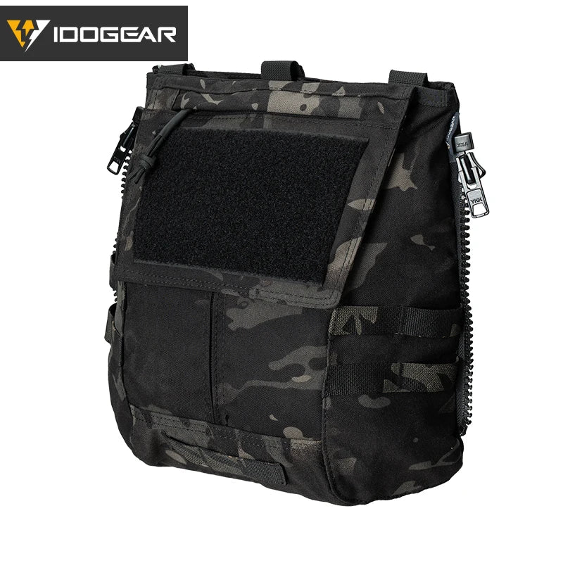 IDOGEAR Molle Zip on Panel Pouch Tactical Vest Combat Plate Carrier Tactical Pouch for AVS JPC2.0 CPC