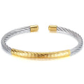 Women Stainless Steel Cable Mesh Cuff Bracelets Chain Bracelet Bangles for Women