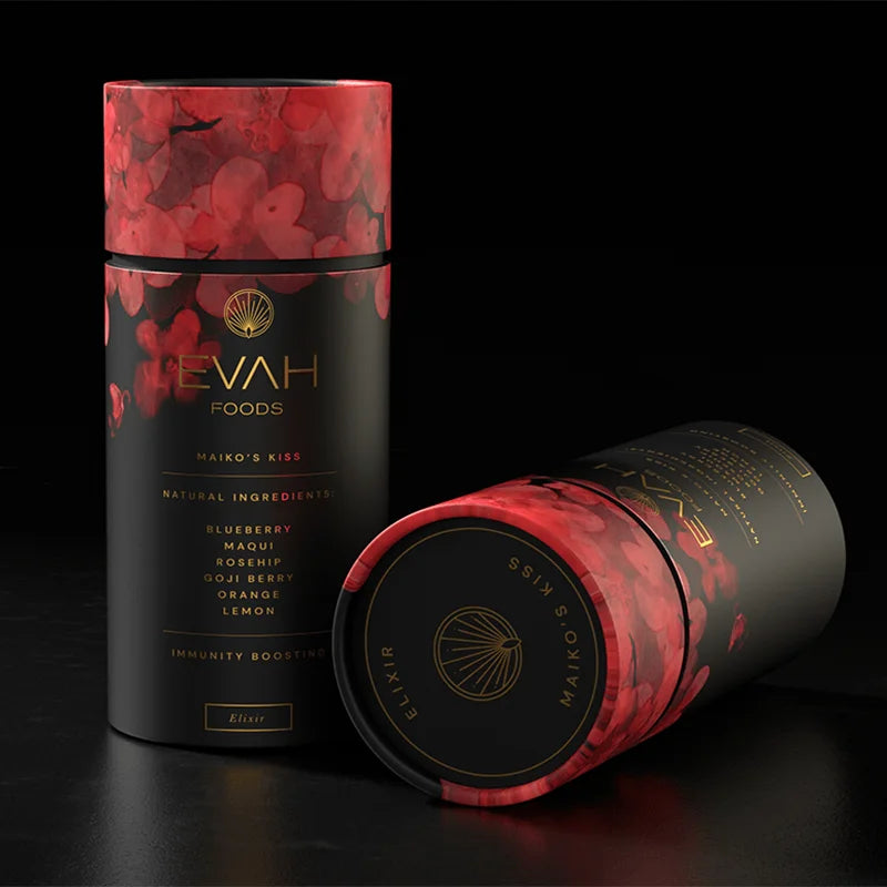 Custom Food Deodorant Cardboard Tube With  Black Kraft Paper Tube Container Packaging