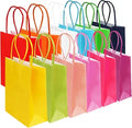 Fashion Colored Paper Bag DIY Drawing Party Gift Bags With Handle for Kids Party Accept Custom Logo