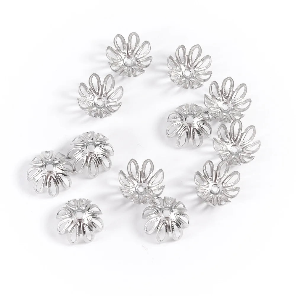 Jewelry Accessories Stainless Steel Flower Loose Spacer Bead for DIY Jewelry Making Findings