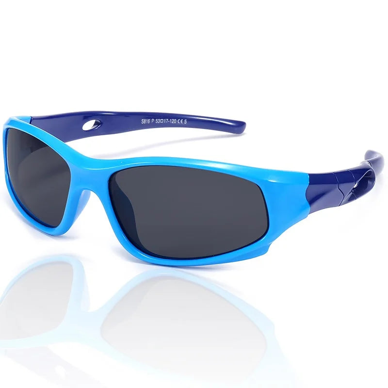 Sport UV Fashion Trendy Children Silicone Kids Boy Sunglasses Polarizer Girls 2021 Manufacture for Custom UV Sun Glasses