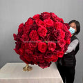 Top Quality Flower Ball Wedding Centerpieces Artificial Silk Red Rose Flower Ball