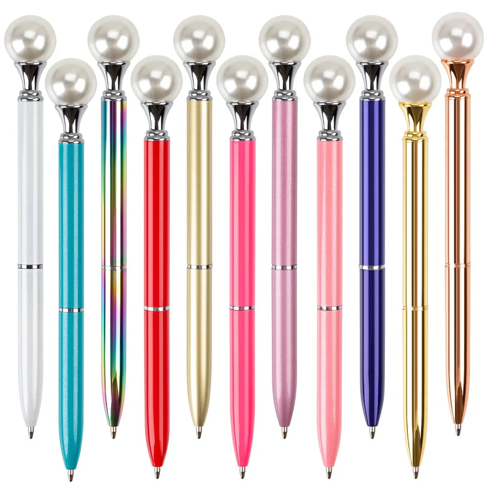 Promotional Crystal Pen with Custom logo Top Pearl Ballpoint Pen Metal Ball Pen for Gift