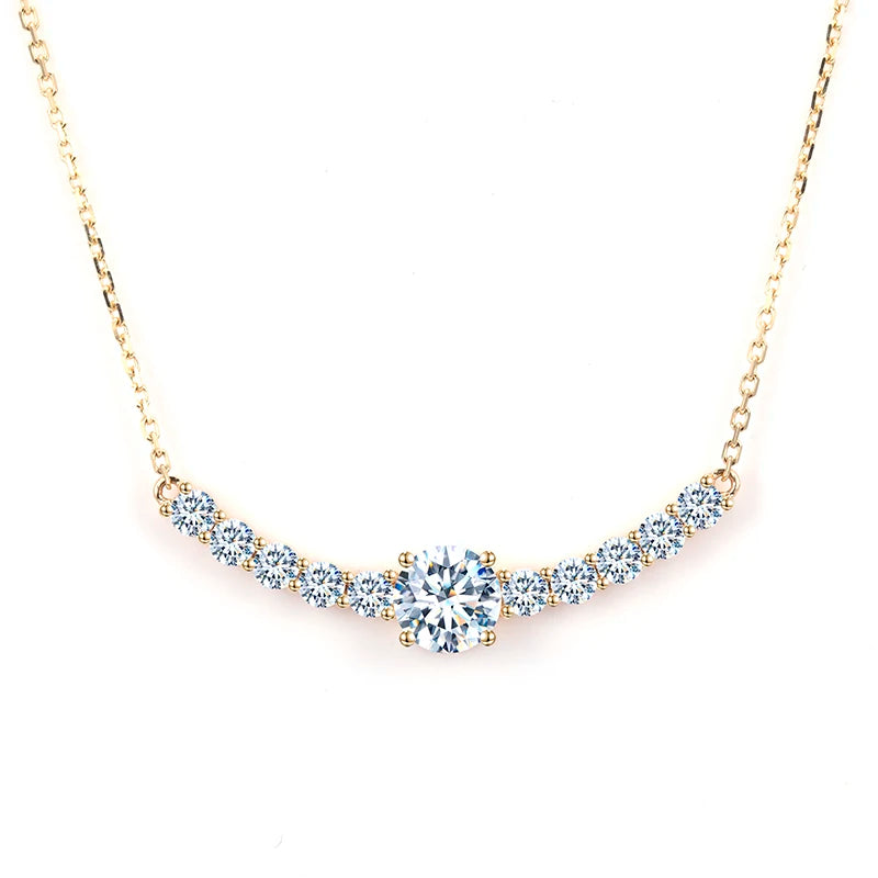 Messi Jewelry MSN-707 14K 18K Yellow Gold Custom Jewelry Lab Diamond Necklace