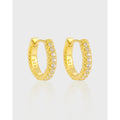 Wholesale 925 Sterling Silver 18K Gold Plated Full CZ Zirconia Hoop Earrings Ear Jewelry for Women Girls