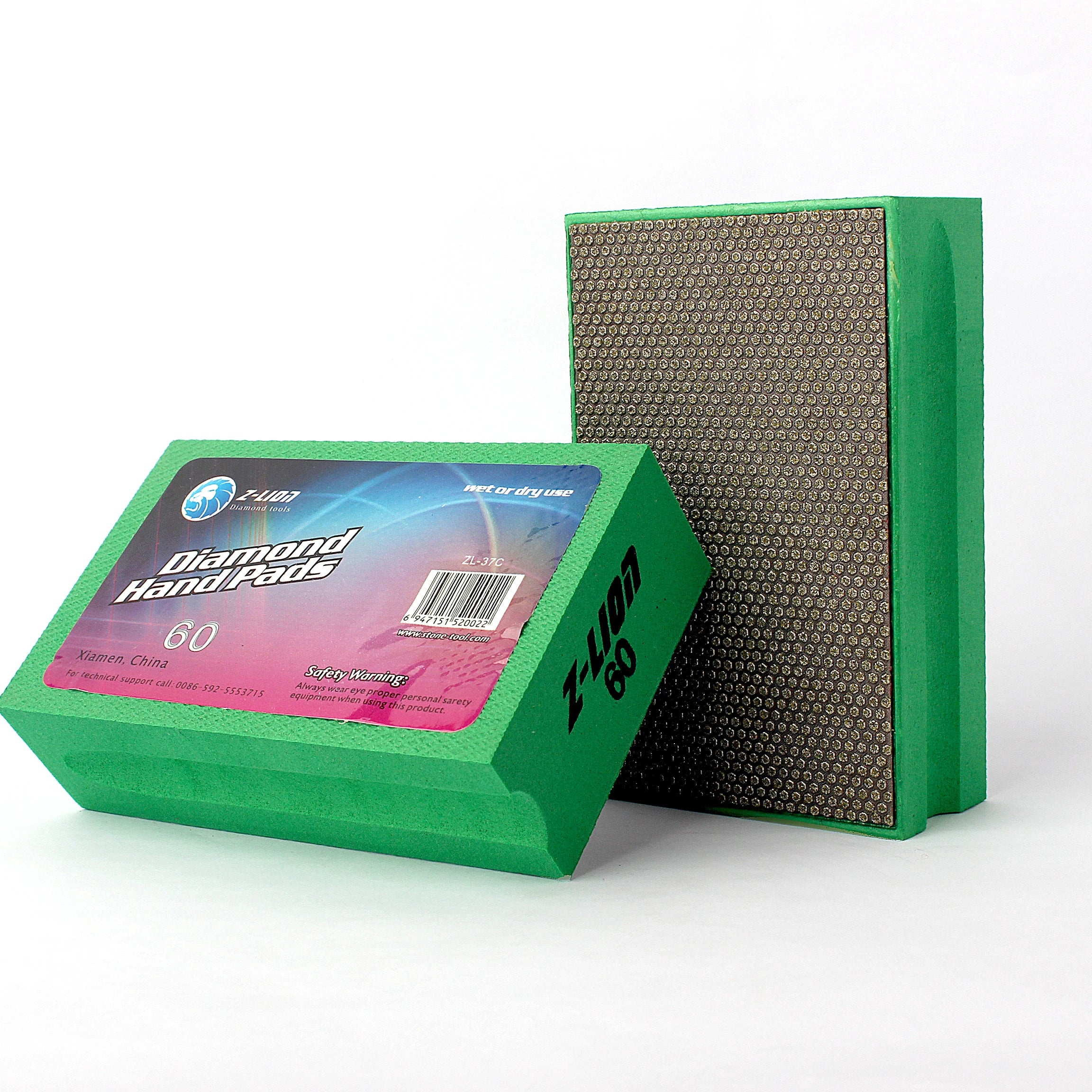 Z-LION Foam Backing Ceramic Polish Pads Hand Sanding Blocks