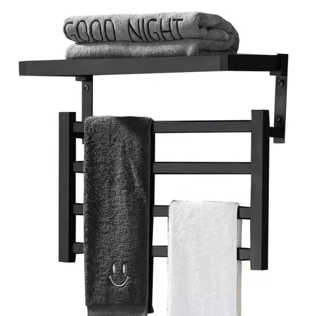 FEIDU Modern Single Stainless Steel Electric Wall-mounted Heated Towel Rack for Hotel Bathroom 50-60cm Length