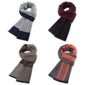 Men's Business Casual Thick Scarves Cashmere Wool Silk Scarf for Winter Warm Neckerchief Factory Customized Print Male Shawls