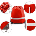 Custom Logo Reflective Drawstring Backpack Sacks Polyester Beachwear Cinch Bags for Travel