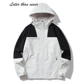 Patchwork Men's Jackets Detachable Hood Outdoor Windbreaker Jacket Full Zipper Spring Autumn Man Jacket Chaqueta Masculina