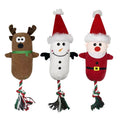 Dog Plush Toy Christmas Wholesale Squeaky  Dog Toys with Rope for Dog