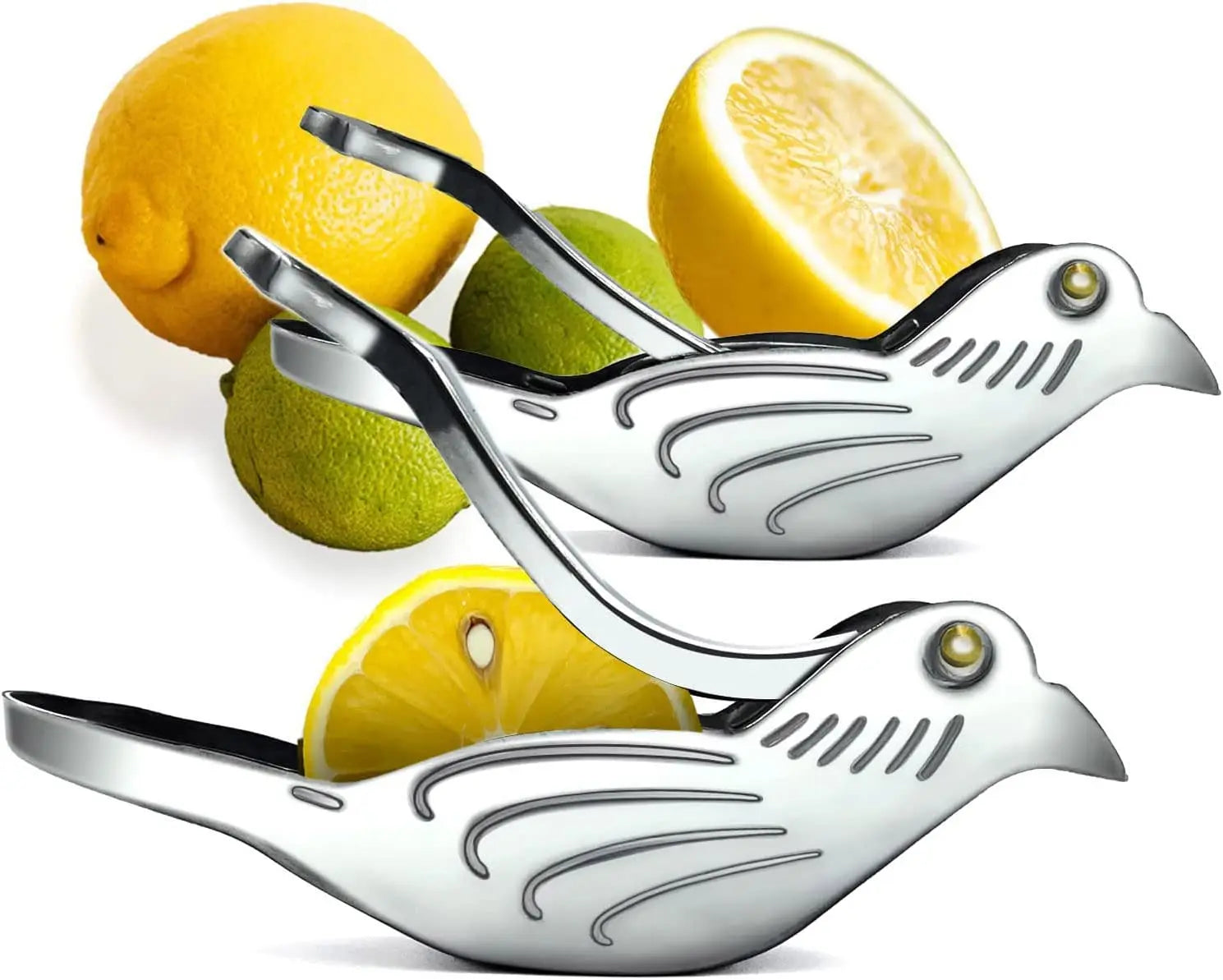 Bird Shape Juicer Silver Stainless Steel Elegance Portable Mini Fruit Lemon Juicer Lime Citrus Juicer Squeezer