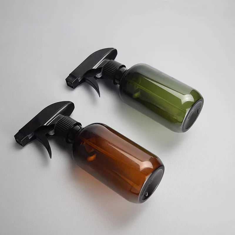 Stock Pet300ml 500ml Tawny Green Cosmetics Round Shoulder Hydrating Hair Luxury Fine Mist Spray Bottle