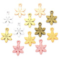 Flower Charm Antique Silver Plated Bracelets Pendants Fashion Jewelry Making Findings DIY Charms Handmade Q166