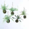 E-544 Home Indoor Decorative Real Touch Artificial Faux Silk Hanging Fern Plant Grass Ball