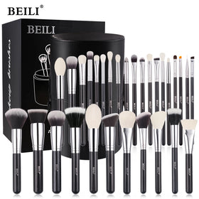 For Professional Black Synthetic Hair Makeup Brush Set 30-Piece Face & Eye/Lip/Contour Tools for Large Order Cosmetic Use