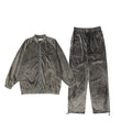 Custom Velvet Velour Tracksuit Baseball Jacket and Jogger Set Sweatsuit Velvet Tracksuit for Men Sport Velvet Tracksuit