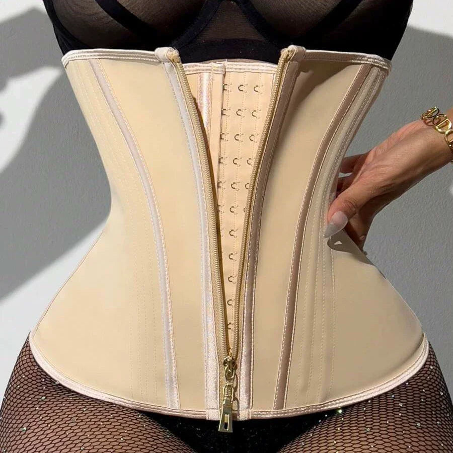 Customizable Underbust Double Trimmer Sport Girdles Latex Waist Trainer for Workout Gym Training Corset Belt