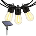 JAIYI Shatterproof S14 Bulb 50FT Outdoor Solar Garden LED String Lights  for Holiday Decoration