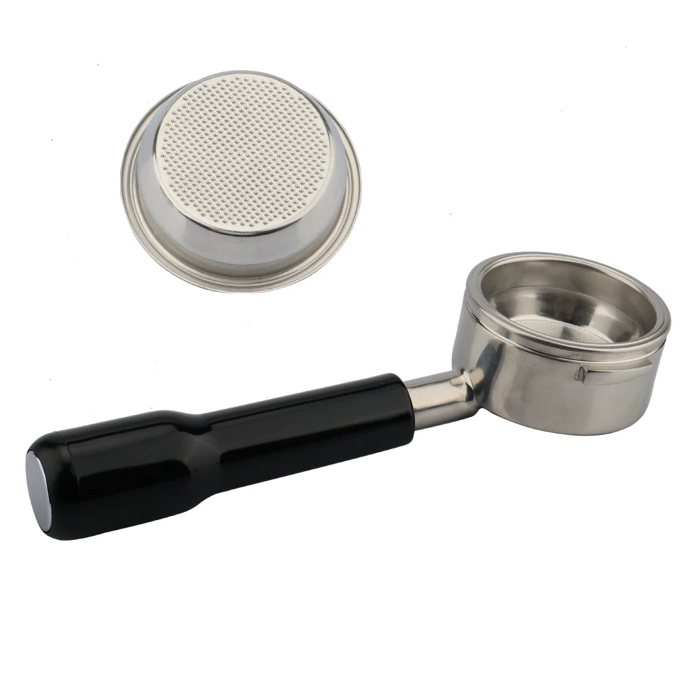 Coffee Tools Portafilter OEM ODM 58mm Stainless Steel Espresso Bottomless Portafilter Black for Sunbeam WPM Coffee Machines