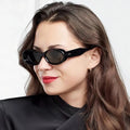 ADE WU STY3851N Retro Custom Round Shades 2024 New Women's Oval Sunglasses Fashion Designer White Frame Sunglasses