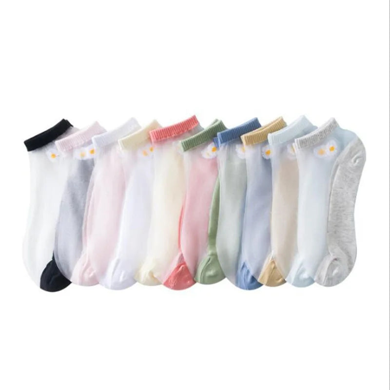 New Design  Invisible  Crystal Card Silk Socks Japanese Ship  Women Socks with logo