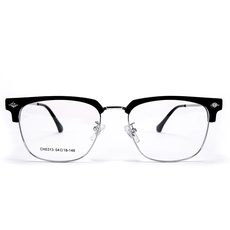 Optical Frames Fengchao Manufacturer TR+metal Internet Celebrity Plain Face Mirror TR 90 Frames Optical for Unisex
