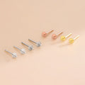 3mm 4mm 5mm 925 Sterling Silver Flat Stud Earring Post Cup Pin Pearl Setting Findings for Half Drilled Pearl Beads
