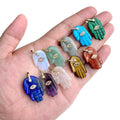 18x32mm Fatima Hamsa Hand Devil Eye Pendant Lapis Lazuli Amethysts Rose Quart Natural Stone Charm for Making Necklace Bracelet