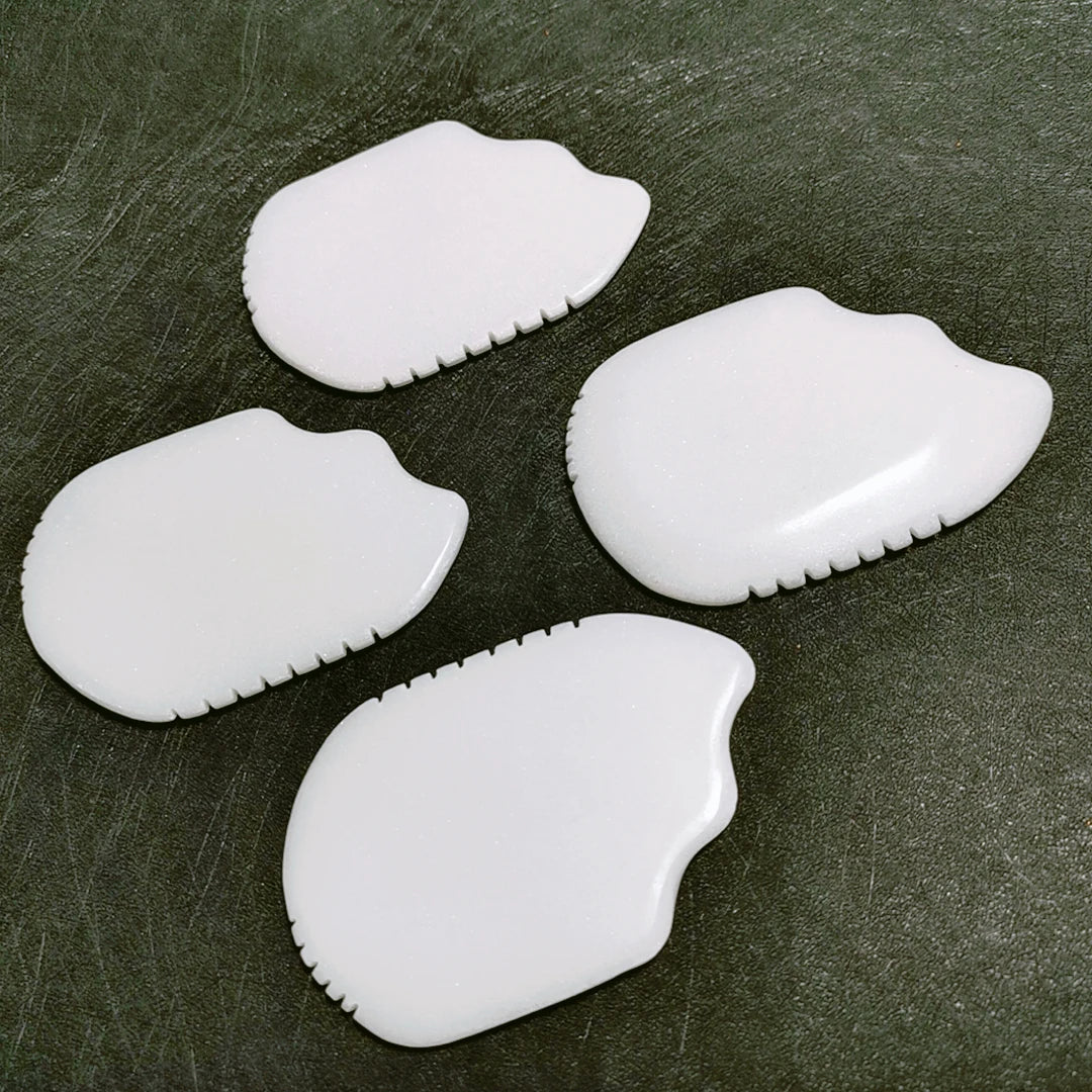 2026 Custom Logo White Jade Gua Sha Set Guasha Board