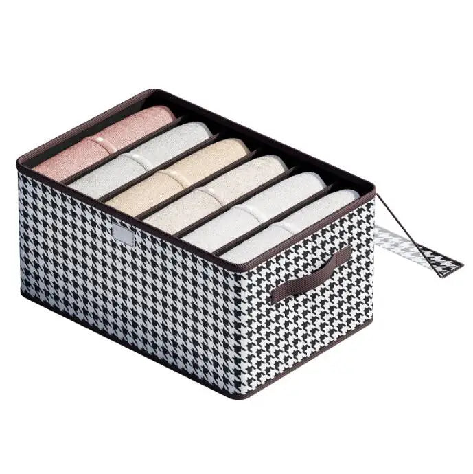 4008134 Yiwu Factory New Printed Design Foldable Non Woven Wardrobe Clothes Organiser with clear PVC Lids