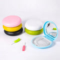 LULA Custom Logo Plastic Retainer Case with Mirror Bag-Shaped Partial Denture Storage Box for Dental Care