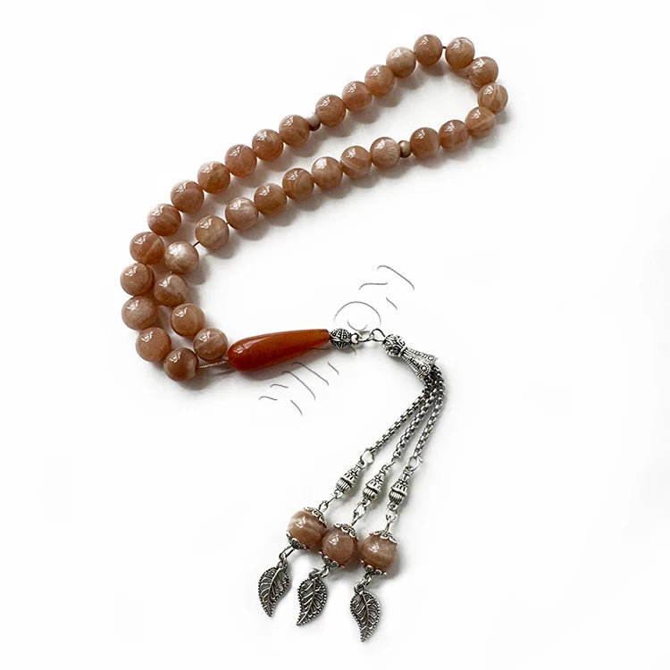 Beautiful Russian Rosary Chaplet Tasbih Beads Wholesale Natural Sunstone Muslim Tasbih Beads 33