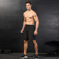 Men's Casual Breathable Quick-Dry Solid Sports Shorts Mid Waist Outdoor Fitness Running Basketball Training Drawstring Closure