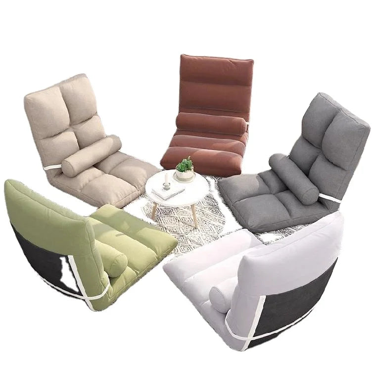 Cnlf Factory Wholesale Modern Folding Single Sofas Fabric Portable Relax Lounge Chair  Lazy Floor Sofa Set Indoor Outdoor CNLF