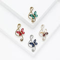 Luxury Jewelry Crystal butterfly Lapel Pins Rhinestone Musical Notes Brooches Pins for Women Dress Accessories