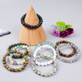 Wholesale Trendy Natural Crystal 8mm Bead Bracelets Lapis Lazuli Reiki Healing Stones Geometric Gemstone Gift (Support Color