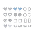 S925 Sterling Silver Light Luxury Full Diamond love Earrings Geometric Personality Ins Style Fashion Jewelry