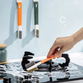 2024 New Gas Stove Cleaning Brush Multifunctional Kitchen Range Hood Gap Cleaning Artifact Iron Brush Wire Brush