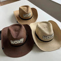 WD-A902 Colorful Straw Hat Women Men Fashion Butterfly Western Cowboy Straw Hat