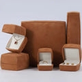 High-End Luxurious Jewelry Box Thick Velvet Rectangle Storage Gift Box for Rings Necklaces Pendants Earrings Bracelets