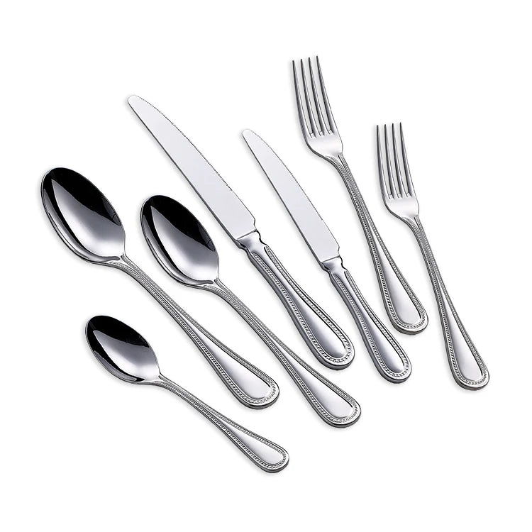 Custom Luxury Heavy Flatware Set in Mirror Polish Stainless Steel-Silverware for Hotels Restaurants Weddings